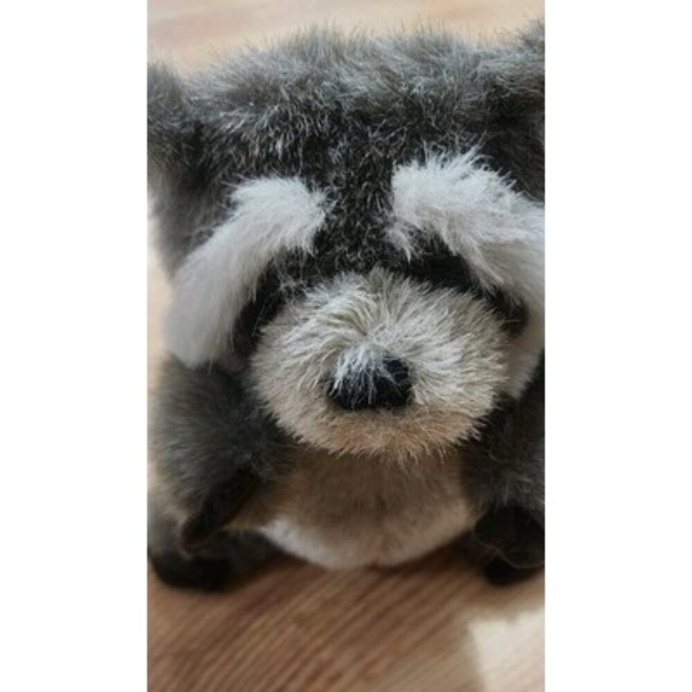 Vintage 1994 Mary Myers Fluffy Chunky Raccoon Plush Stuffed Animal 9in Toy Lovey